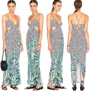 Mara Hoffman Aloe Print Modal Maxi with cut outs. Size small.